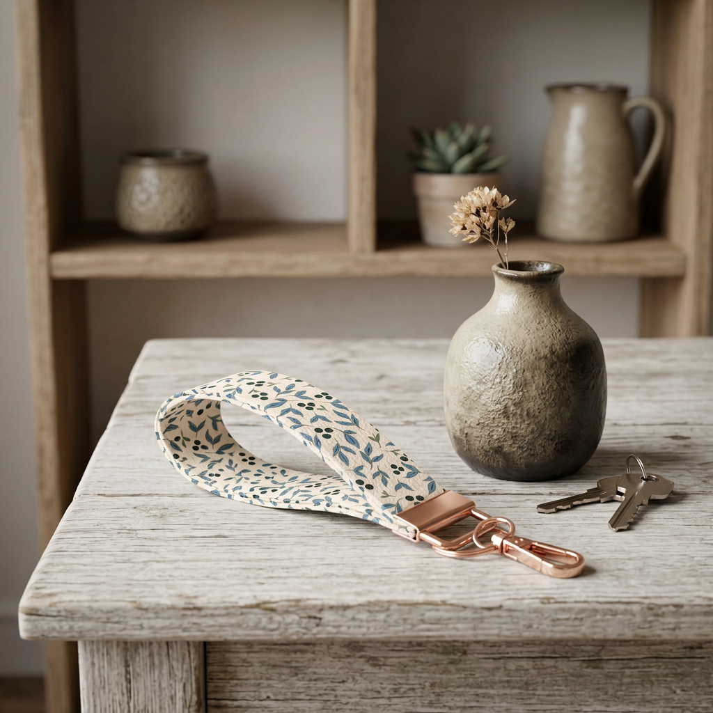 Fabric Wristlet Keychain | Willow Sprig