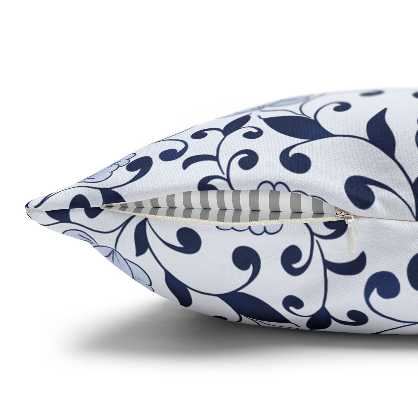 Indigo Garden Pillowcase - White and Blue