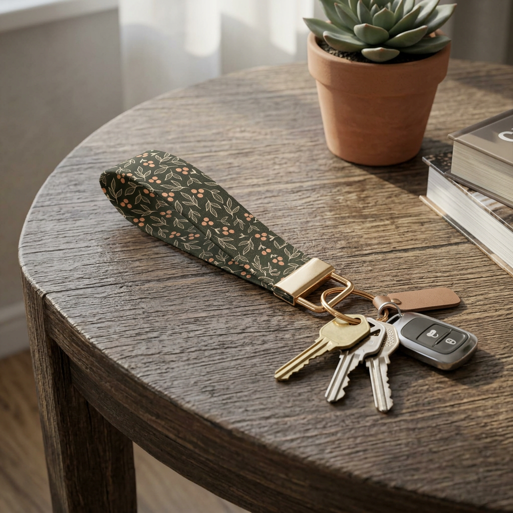 Fabric Wristlet Keychain | Willow Sprig