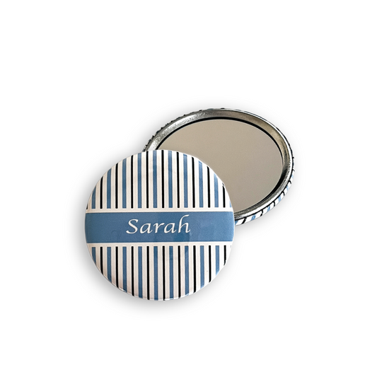 Personalized Pocket Mirror | Stripes
