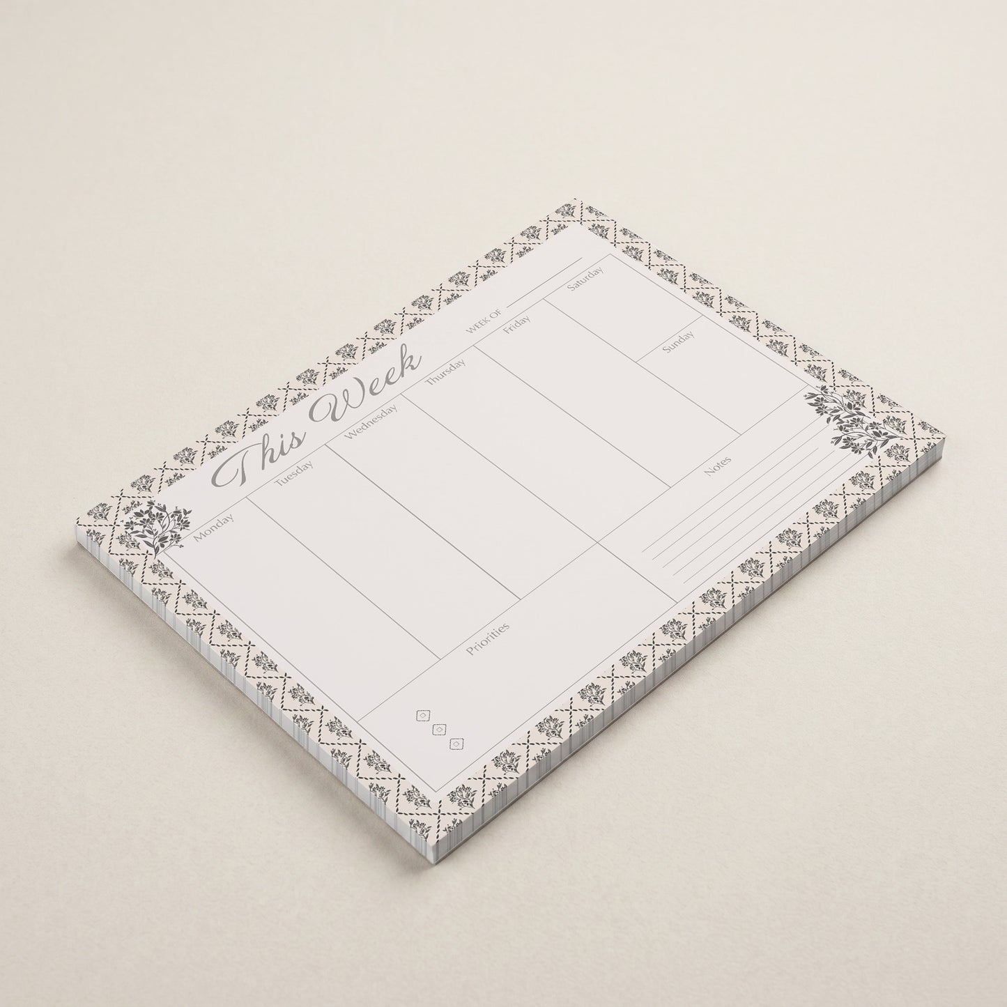 Weekly Desk Pad | Floral Lattice