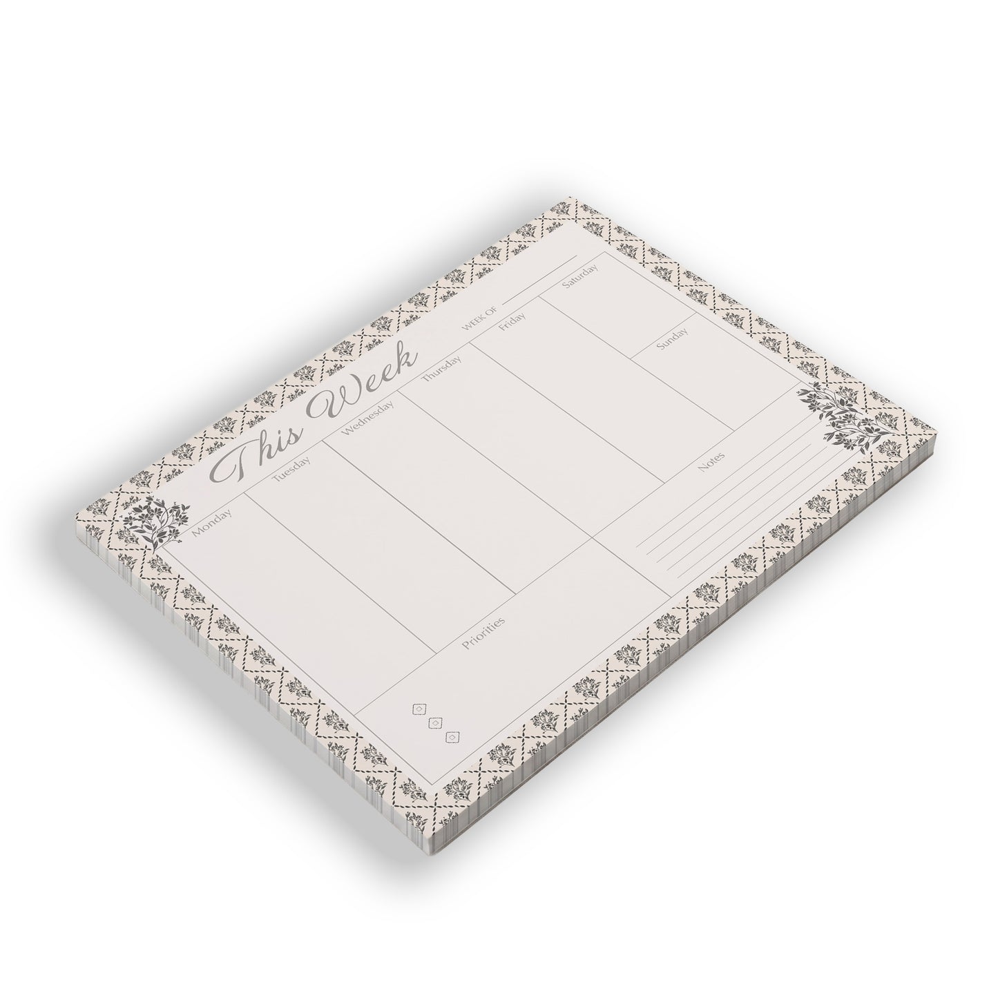 Weekly Desk Pad | Floral Lattice