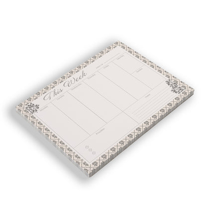 Weekly Desk Pad | Floral Lattice