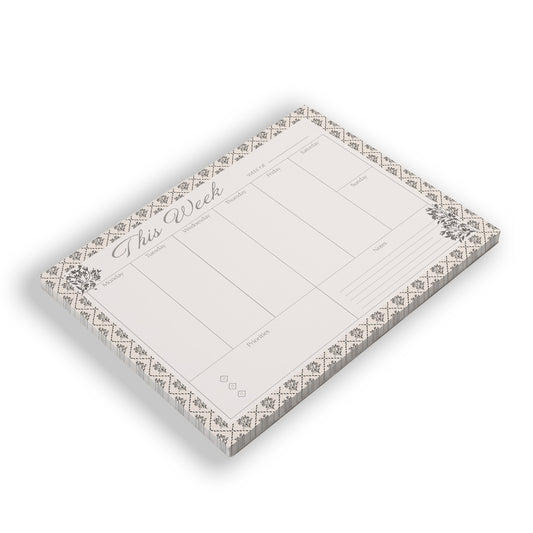Weekly Desk Pad | Floral Lattice