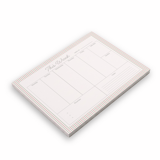 Weekly Desk Pad | Stripes